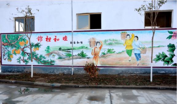 嘉鱼乡镇文化墙 乡风文明焕发新活力