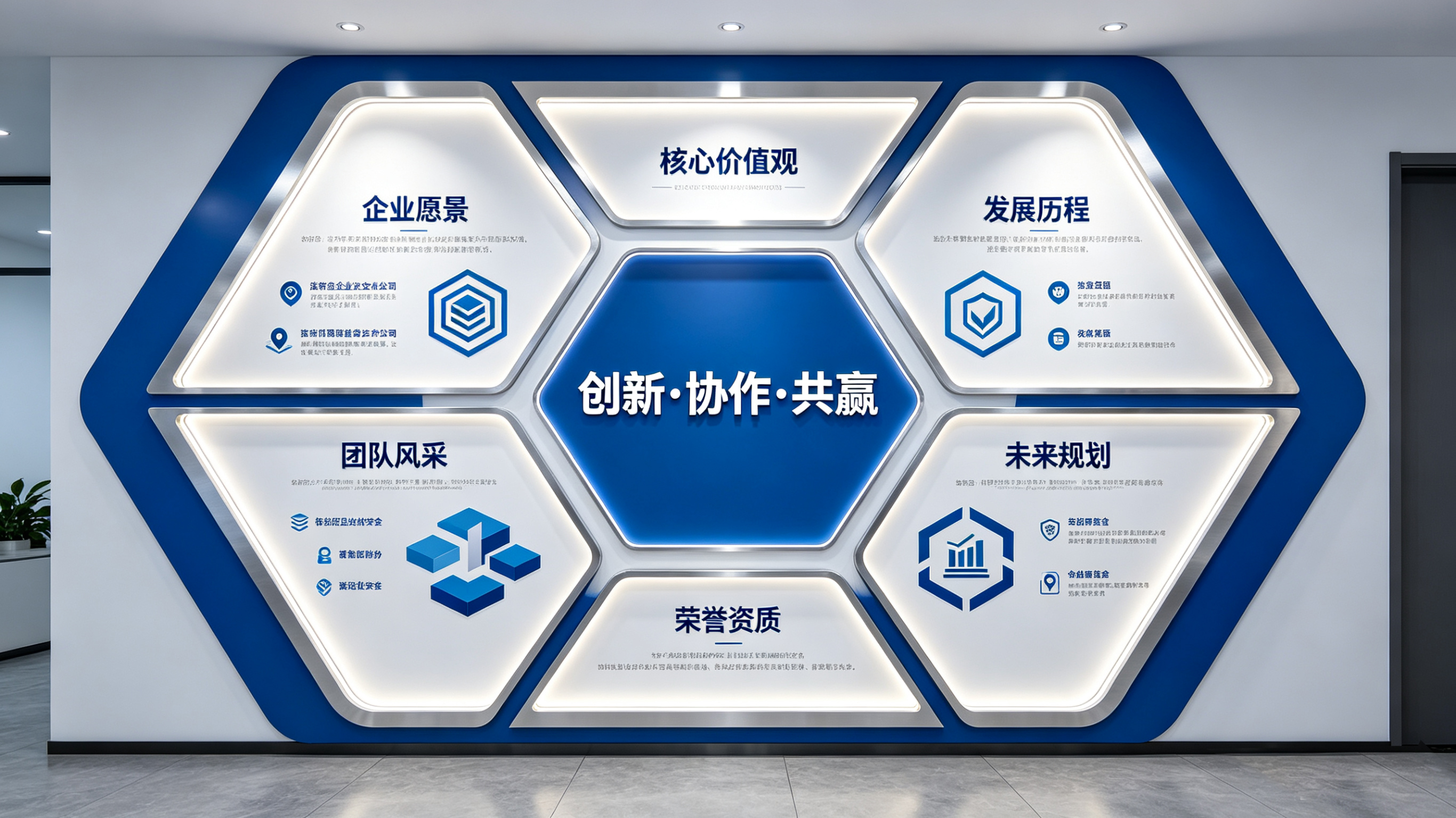 嘉鱼企业文化墙六边形避坑指南（新手常犯5个错误）